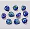 Faceted K9 Glass Rhinestone Charms, Imitation Austrian Crystal, Drop, Bermuda Blue, 12x10x5.5mm, Hole: 1.4mm