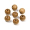 Natural Wood Beads, Undyed, Round, Dark Goldenrod, 11.5~12mm, Hole: 2mm