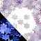 Luminous & Electroplate Resin Decoden Cabochons, Snowflake, Glow in the Dark, Lilac, 11x11x2mm