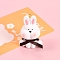 Resin Pendants, Rabbit, White, 55x40mm
