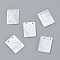 Natural White Shell Mother of Pearl Shell Pendants, Rectangle with Angel, 16x12x2mm, Hole: 1.2mm