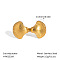 Ocean Themes Stainless Steel Adjustable Cuff Rings for Women, Golden, Shell Shape, 13.6mm, Inner Diameter: Adjustable