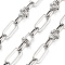Rack Plating Brass Oval Link Chains, Unwelded, with Spool, Long-Lasting Plated, Cadmium Free & Lead Free, Real Platinum Plated, 11.5~20x7~10x2~7mm