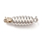 Rack Plating Brass Box Clasps, Grooved Column, Long-Lasting Plated, 1-Strand, 2-Hole, Platinum, 18x6mm