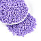 Baking Paint Glass Seed Beads, Barrel, Medium Purple, 4~4.5x3~3.5mm, Hole: 0.8~0.9mm, about 6080pcs/pound