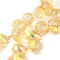 Electroplate Glass Beads Strands, Teardrop, Gold, 10~11x8mm, Hole: 1mm, about 93pcs/strand, 62cm