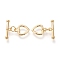Brass Toggle Clasps, Long-Lasting Plated, Heart & Bar, Real 18K Gold Plated, Heart: 14x11x1.7mm, Hole: 1.8mm, Bar: 20x6x3mm, Hole: 1.8mm