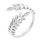 Stainless Steel Ear Of Wheat Open Cuff Rings for Women Men, Stainless Steel Color