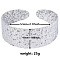 Non-Tarnish Vintage Hammered 304 Stainless Steel Cuff Bangles for Women
