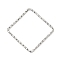 Non-Tarnish 304 Stainless Steel Linking Rings, Textured, Square, Stainless Steel Color, 27x27x1mm