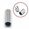 Tarnish Resistant 304 Stainless Steel Magnetic Clasps with Glue-in Ends, Column, Stainless Steel Color, 21x9mm