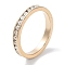 Brass Micro Pave Cubic Zirconia Finger Rings for Women, Cadmium Free & Nickel Free & Lead Free, Ring, Real 18K Gold Plated, 3mm, Inner Diameter: 15.5mm