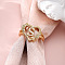 Heart with Flower Hollow Out Brass Finger Rings, Golden, Letter S, Inner Diameter: 17mm