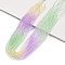 Transparent Gradient Color Glass Beads Strands, Segmented Multi-color Beads, Faceted Round, Dark Sea Green, 2x2.5mm, Hole: 0.8mm, about 175~180pcs/strand, 13.78~14.4''(35~36cm)