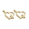 304 Stainless Steel Pendants, Golden, Heart Charm, Dragonfly, 27x20x3mm, Hole: 5x3mm