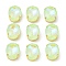 Mocha(MK) Oval Sew on Rhinestone, Multi-strand Links, with Golden Tone Brass Prong Settings, Garments Accessories, Peridot, 18x13x7mm, Hole: 1.2mm