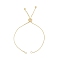 Brass Box Chains Slider Bracelet Making with Tiny Ball Charms, Nickel Free, Real 18K Gold Plated, 23x0.1cm, Hole: 2mm