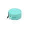 PU Leather Jewelry Box, with Foam Mat, Flat Round, Turquoise, 10.05x4.85cm