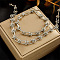 Stainless Steel Knot Thorn Link Chain Bracelets & Necklaces Sets, Stainless Steel Color, 400mm & 160mm