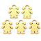 PVD Vacuum Plating 304 Stainless Steel Charms, Laser Cut, Girl, Real 18K Gold Plated, 14x11x1mm, Hole: 3mm