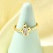 Ocean Theme Brass Micro Pave Cubic Zirconia Cuff Rings for Women, Cadmium Free & Lead Free, Real 18K Gold Plated, Turtle, 11.5mm