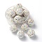 Polymer Clay Rhinestone Beads, Grade A, Round, PP15, Crystal AB, 12mm, Hole: 1.8mm, PP15(2.1~2.2mm)