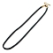 Nylon Milan Cord Necklace Making, with Brass Findings and Stainless Steel Claw Lobster Clasps, Golden, Long-Lasting Plated, Teal, 17.91~18.31 inch(45.5~46.5cm)