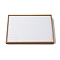 100-Slot Imitation Leather Jewelry Ring Organizer Display Trays, Rectangle, White, 20x30x3cm