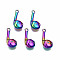 Rainbow Color Alloy Pendants, Cadmium Free & Nickel Free & Lead Free, Earphone, 21x9x6mm, Hole: 1.8mm