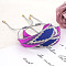 Bohemian Style Glass Seed Beaded Braided Bead Bracelets for Womem, Rhombus