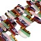 Natural Mixed Gemstone Beads Strands, Irregular Cuboid, Mixed Stone, 15~70x9~12x5~7mm, Hole: 2mm, about 39pcs/strand, 15.74 inch