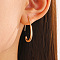 Alloy Stud Earrings, Golden, Teardrop, 50mm