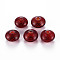 Transparent Handmade Blown Glass Globe Beads, Stripe Pattern, Flat Round, FireBrick, 15.5~17.5x10~12mm, Hole: 1~3.5mm