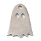 Non-Tarnish Halloween 201 Stainless Steel Pendants, Ghost Charm, Stainless Steel Color, 14.5x10.5x1mm, Hole: 1.5mm