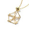 Stainless Steel Macrame Pouch Empty Stone Holder for Pendant Necklaces Making, with Brass Chains, Golden, 15.35 inch(39cm)