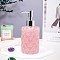 Natural Rose Quartz Dispenser Pump Bottles, Shower Shampoo Cosmetic Emulsion Storage Bottle, Column, 7.5x17cm, Capacity: 160ml(5.41fl. oz)