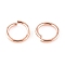 304 Stainless Steel Open Jump Rings, Rose Gold, 15 Gauge, 10x1.5mm, Inner Diameter: 7mm