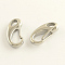 Tarnish Resistant 304 Stainless Steel Keychain Clasp Findings, Stainless Steel Color, 26x12x5mm