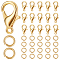 1 Box 400Pcs Gold Lobster Clasp Keychain Metal Clasps Small Alloy Trigger Clasp & 400Pcs Brass Jump Rings Findings for Jewelry Making Clasps Supplies DIY Necklace Bracelet Keychains Crafts