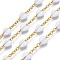 Handmade Brass Cable Chains, with Cat Eye and Spool, Soldered, Cadmium Free & Nickel Free & Lead Free, Heart, Real 18K Gold Plated, Link: 3.1x2.5x0.5mm, Heart: 9x6.5x3mm, about 32.8 Feet(10m)/roll