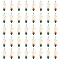 40Pcs Alloy Enamel Pendants, Feather, Golden, 33.5x10x2mm, Hole: 2mm