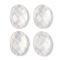 Natural Quartz Crystal Cabochons, Faceted, Oval, Grade A, 18x13x6mm