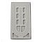 Plastic Necklace Design Board with Flocking, Beads Trays, Rectangle, 10.63x19.29x0.79 inch, Gray