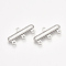 Non-Tarnish 304 Stainless Steel Chandelier Component Links, 3-Strand Reducer Connector, Rectangle, Stainless Steel Color, 10x20x1mm, Hole: 1.2mm