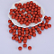 Round Silicone Focal Beads, Chocolate, 15mm, Hole: 2mm
