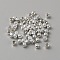 Cube Brass Beads, Silver, 2x2x2mm, Hole: 1.2mm