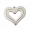 Non-Tarnish 201 Stainless Steel Pendants, Hollow, Heart, Stainless Steel Color, 17.5x20.5x1mm, Hole: 1.4mm