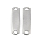 304 Stainless Steel Connector Charms, Curved Rectangle, Non-Tarnish, Stainless Steel Color, 39x10x1mm, Hole: 4.8x3.5mm