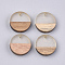 Resin & Walnut Wood Pendants, Flat Round, WhiteSmoke, 18x3.5mm, Hole: 1.5mm