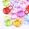 Transparent Acrylic Pendants, Padlock, Mixed Color, 31x21x11mm, Hole: 9mm, about 159pcs/500g